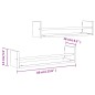 vidaXL Wandregale mit Stangen 2 Stk. Schwarz 60x16x14 cm vidaXL Wandregale mit Stangen 2 Stk. Schwarz 60x16x14 cm