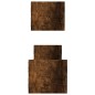 vidaXL Wandregale mit Stangen 2 Stk. Räuchereiche 60x16x14 cm vidaXL Wandregale mit Stangen 2 Stk. Räuchereiche 60x16x14 cm