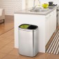 EKO Abfalleimer OLI-Cube 2x20 L Mattsilbern EKO Abfalleimer OLI-Cube 2x20 L Mattsilbern