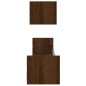 vidaXL Wandregale mit Stangen 2 Stk. Braun Eichen-Optik 80x16x14 cm vidaXL Wandregale mit Stangen 2 Stk. Braun Eichen-Optik 80x16x14 cm