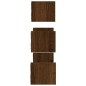 vidaXL 3-tlg. Wandregal-Set mit Stangen Braun Eiche Holzwerkstoff vidaXL 3-tlg. Wandregal-Set mit Stangen Braun Eiche Holzwerkstoff