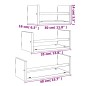 vidaXL 3-tlg. Wandregal-Set mit Stangen Braun Eiche Holzwerkstoff vidaXL 3-tlg. Wandregal-Set mit Stangen Braun Eiche Holzwerkstoff