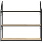 vidaXL Wandregal 3 Fächer Sonoma-Eiche 80x21x78,5 cm Holzwerkstoff vidaXL Wandregal 3 Fächer Sonoma-Eiche 80x21x78,5 cm Holzwerkstoff