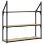 vidaXL Wandregal 3 Fächer Sonoma-Eiche 80x21x78,5 cm Holzwerkstoff vidaXL Wandregal 3 Fächer Sonoma-Eiche 80x21x78,5 cm Holzwerkstoff