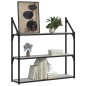 vidaXL Wandregal 3 Fächer Grau Sonoma 80x21x78,5 cm Holzwerkstoff vidaXL Wandregal 3 Fächer Grau Sonoma 80x21x78,5 cm Holzwerkstoff