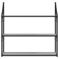 vidaXL Wandregal 3 Fächer Grau Sonoma 80x21x78,5 cm Holzwerkstoff vidaXL Wandregal 3 Fächer Grau Sonoma 80x21x78,5 cm Holzwerkstoff