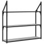 vidaXL Wandregal 3 Fächer Grau Sonoma 80x21x78,5 cm Holzwerkstoff vidaXL Wandregal 3 Fächer Grau Sonoma 80x21x78,5 cm Holzwerkstoff