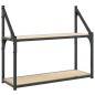 vidaXL Wandregal 2 Fächer Sonoma-Eiche 60x21x51 cm Holzwerkstoff vidaXL Wandregal 2 Fächer Sonoma-Eiche 60x21x51 cm Holzwerkstoff