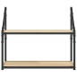 vidaXL Wandregal 2 Fächer Sonoma-Eiche 60x21x51 cm Holzwerkstoff vidaXL Wandregal 2 Fächer Sonoma-Eiche 60x21x51 cm Holzwerkstoff
