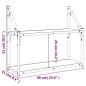 vidaXL Wandregal 2 Fächer Sonoma-Eiche 60x21x51 cm Holzwerkstoff vidaXL Wandregal 2 Fächer Sonoma-Eiche 60x21x51 cm Holzwerkstoff