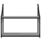 vidaXL Wandregal 2 Fächer Grau Sonoma 60x21x51 cm Holzwerkstoff vidaXL Wandregal 2 Fächer Grau Sonoma 60x21x51 cm Holzwerkstoff