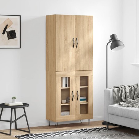 vidaXL Highboard Sonoma-Eiche 69,5x34x180 cm Holzwerkstoff