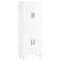 vidaXL Highboard Hochglanz-Weiß 69,5x34x180 cm Holzwerkstoff vidaXL Highboard Hochglanz-Weiß 69,5x34x180 cm Holzwerkstoff