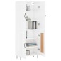vidaXL Highboard Hochglanz-Weiß 69,5x34x180 cm Holzwerkstoff vidaXL Highboard Hochglanz-Weiß 69,5x34x180 cm Holzwerkstoff