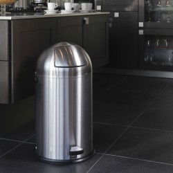 EKO Tretmülleimer Kickcan 33 L Mattsilber