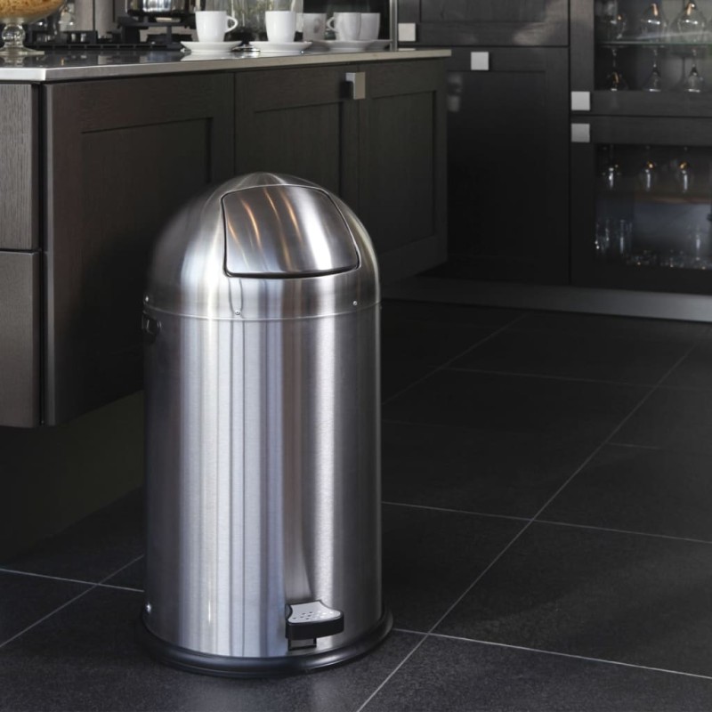 EKO Tretmülleimer Kickcan 33 L Mattsilber EKO Tretmülleimer Kickcan 33 L Mattsilber