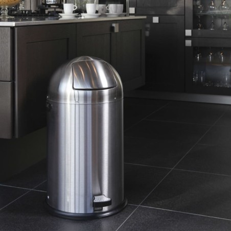 EKO Tretmülleimer Kickcan 33 L Mattsilber