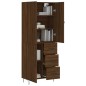 vidaXL Highboard Braun Eichen-Optik 69,5x34x180 cm Holzwerkstoff vidaXL Highboard Braun Eichen-Optik 69,5x34x180 cm Holzwerkstoff