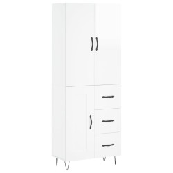 vidaXL Highboard Hochglanz-Weiß 69,5x34x180 cm Holzwerkstoff
