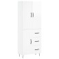 vidaXL Highboard Hochglanz-Weiß 69,5x34x180 cm Holzwerkstoff vidaXL Highboard Hochglanz-Weiß 69,5x34x180 cm Holzwerkstoff