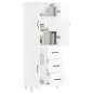 vidaXL Highboard Hochglanz-Weiß 69,5x34x180 cm Holzwerkstoff vidaXL Highboard Hochglanz-Weiß 69,5x34x180 cm Holzwerkstoff