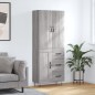vidaXL Highboard Grau Sonoma 69,5x34x180 cm Holzwerkstoff vidaXL Highboard Grau Sonoma 69,5x34x180 cm Holzwerkstoff
