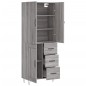 vidaXL Highboard Grau Sonoma 69,5x34x180 cm Holzwerkstoff vidaXL Highboard Grau Sonoma 69,5x34x180 cm Holzwerkstoff