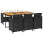 vidaXL 7-tlg. Garten-Essgruppe mit Kissen Poly Rattan Schwarz vidaXL 7-tlg. Garten-Essgruppe mit Kissen Poly Rattan Schwarz