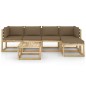 vidaXL 6-tlg. Garten-Lounge-Set mit Kissen Kiefernholz Imprägniert vidaXL 6-tlg. Garten-Lounge-Set mit Kissen Kiefernholz Imprägniert