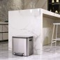 EKO Tretmülleimer EcoCasa 2x15 L Mattsilbern EKO Tretmülleimer EcoCasa 2x15 L Mattsilbern