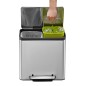 EKO Tretmülleimer EcoCasa 2x15 L Mattsilbern EKO Tretmülleimer EcoCasa 2x15 L Mattsilbern