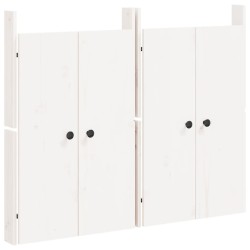 vidaXL Türen für Outdoor-Küche 2 Stk. Weiß 50x9x82cm Massivholz Kiefer