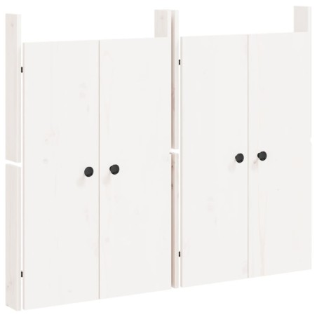 vidaXL Türen für Outdoor-Küche 2 Stk. Weiß 50x9x82cm Massivholz Kiefer
