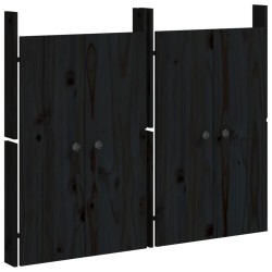 vidaXL Türen für Outdoor-Küche 2 Stk. Schwarz 50x9x82 cm Kiefernholz