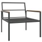 vidaXL 4-tlg. Garten-Lounge-Set mit Kissen Anthrazit Stahl vidaXL 4-tlg. Garten-Lounge-Set mit Kissen Anthrazit Stahl