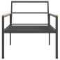 vidaXL 4-tlg. Garten-Lounge-Set mit Kissen Anthrazit Stahl vidaXL 4-tlg. Garten-Lounge-Set mit Kissen Anthrazit Stahl