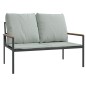 vidaXL 4-tlg. Garten-Lounge-Set mit Kissen Anthrazit Stahl vidaXL 4-tlg. Garten-Lounge-Set mit Kissen Anthrazit Stahl
