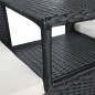 vidaXL Gartensofa 2-Sitzer mit Teetisch Poly Rattan Schwarz vidaXL Gartensofa 2-Sitzer mit Teetisch Poly Rattan Schwarz