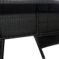 vidaXL Gartensofa 2-Sitzer mit Teetisch Poly Rattan Schwarz vidaXL Gartensofa 2-Sitzer mit Teetisch Poly Rattan Schwarz