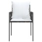 vidaXL Gartenstühle mit Kissen 6 Stk. Braun 54x61x83 cm Poly Rattan vidaXL Gartenstühle mit Kissen 6 Stk. Braun 54x61x83 cm Poly Rattan