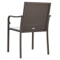 vidaXL Gartenstühle mit Kissen 6 Stk. Braun 56x59x84 cm Poly Rattan vidaXL Gartenstühle mit Kissen 6 Stk. Braun 56x59x84 cm Poly Rattan