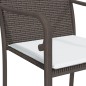 vidaXL Gartenstühle mit Kissen 6 Stk. Braun 56x59x84 cm Poly Rattan vidaXL Gartenstühle mit Kissen 6 Stk. Braun 56x59x84 cm Poly Rattan