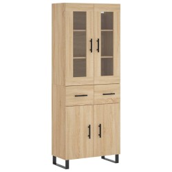 Highboard Sonoma-Eiche 69,5x34x180 cm Holzwerkstoff