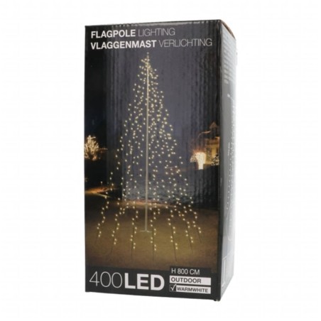 Ambiance Fahnenmast-Beleuchtung mit 400 LEDs 800 cm