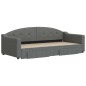 vidaXL Tagesbett Ausziehbar mit Schubladen Dunkelgrau 90x200 cm Stoff vidaXL Tagesbett Ausziehbar mit Schubladen Dunkelgrau 90x200 cm Stoff