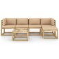 vidaXL 6-tlg. Garten-Lounge-Set mit Kissen Kiefernholz Imprägniert vidaXL 6-tlg. Garten-Lounge-Set mit Kissen Kiefernholz Imprägniert