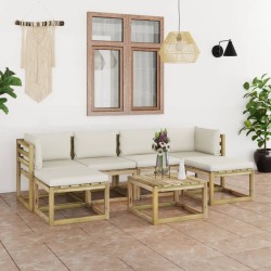 vidaXL 7-tlg. Garten-Lounge-Set mit Kissen Imprägniertes Kiefernholz