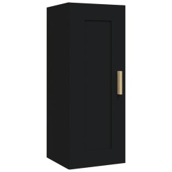vidaXL Wandschrank Schwarz 35x34x90 cm Holzwerkstoff