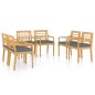 vidaXL Batavia-Stühle 6 Stk. mit Kissen Massivholz Teak vidaXL Batavia-Stühle 6 Stk. mit Kissen Massivholz Teak