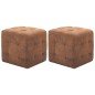vidaXL Pouf 2 Stk. Braun 30x30x30 cm Wildleder-Optik vidaXL Pouf 2 Stk. Braun 30x30x30 cm Wildleder-Optik